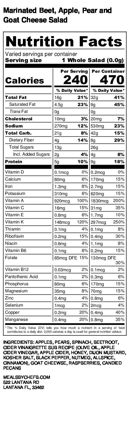 Nutrition Facts::