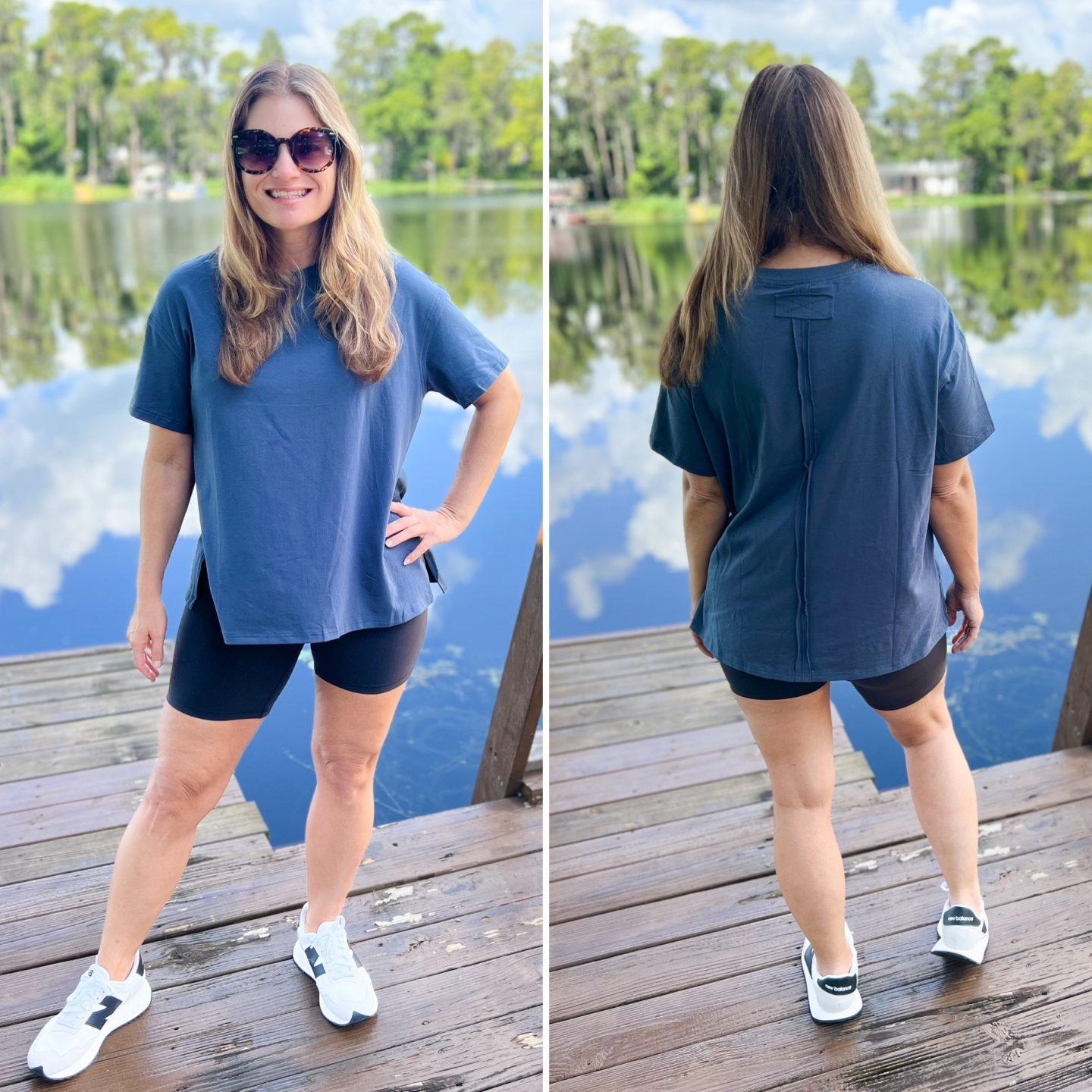 What’s hot: oversized tees and bike shorts combinations