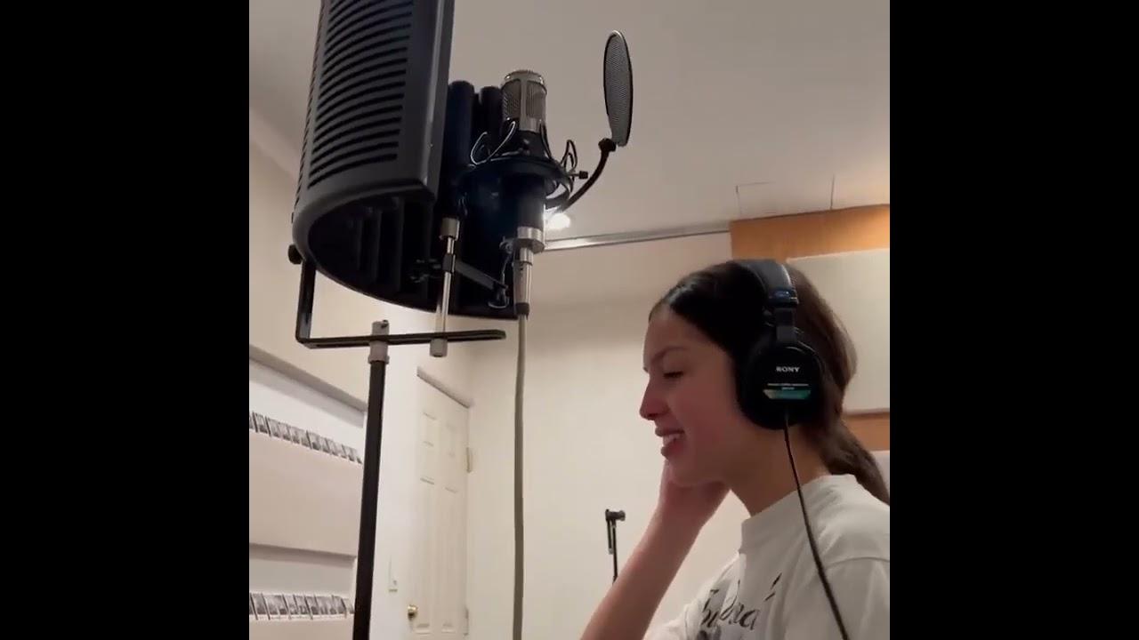 Olivia Rodrigo Seen in Studio With a Secret Crew