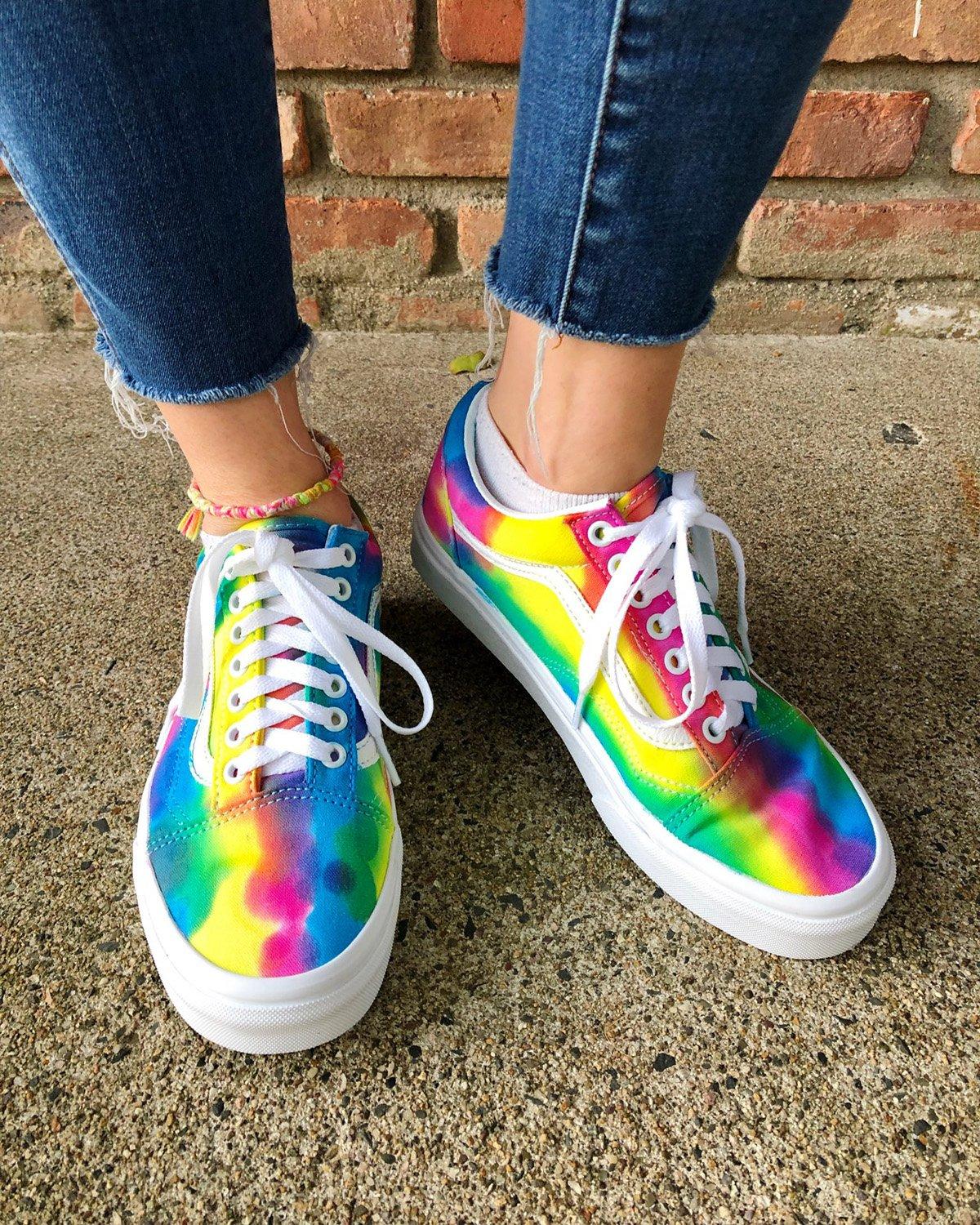 DIY Tie-Dye Sneakers Become a TikTok Trend