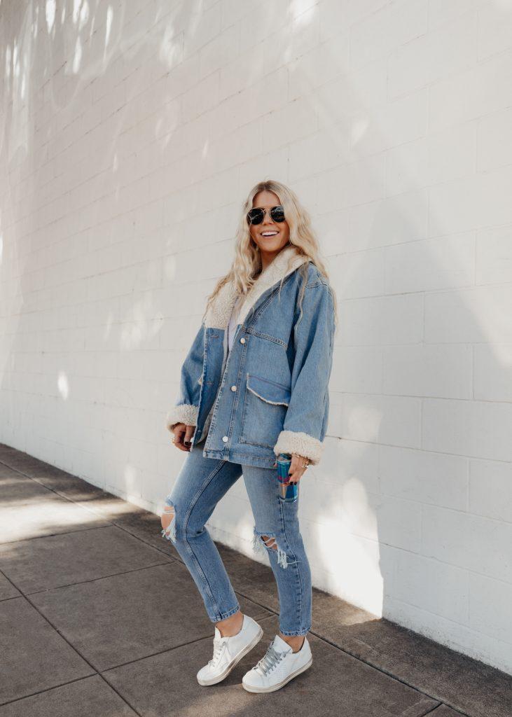 Oversized jackets and layering rules for colder weather