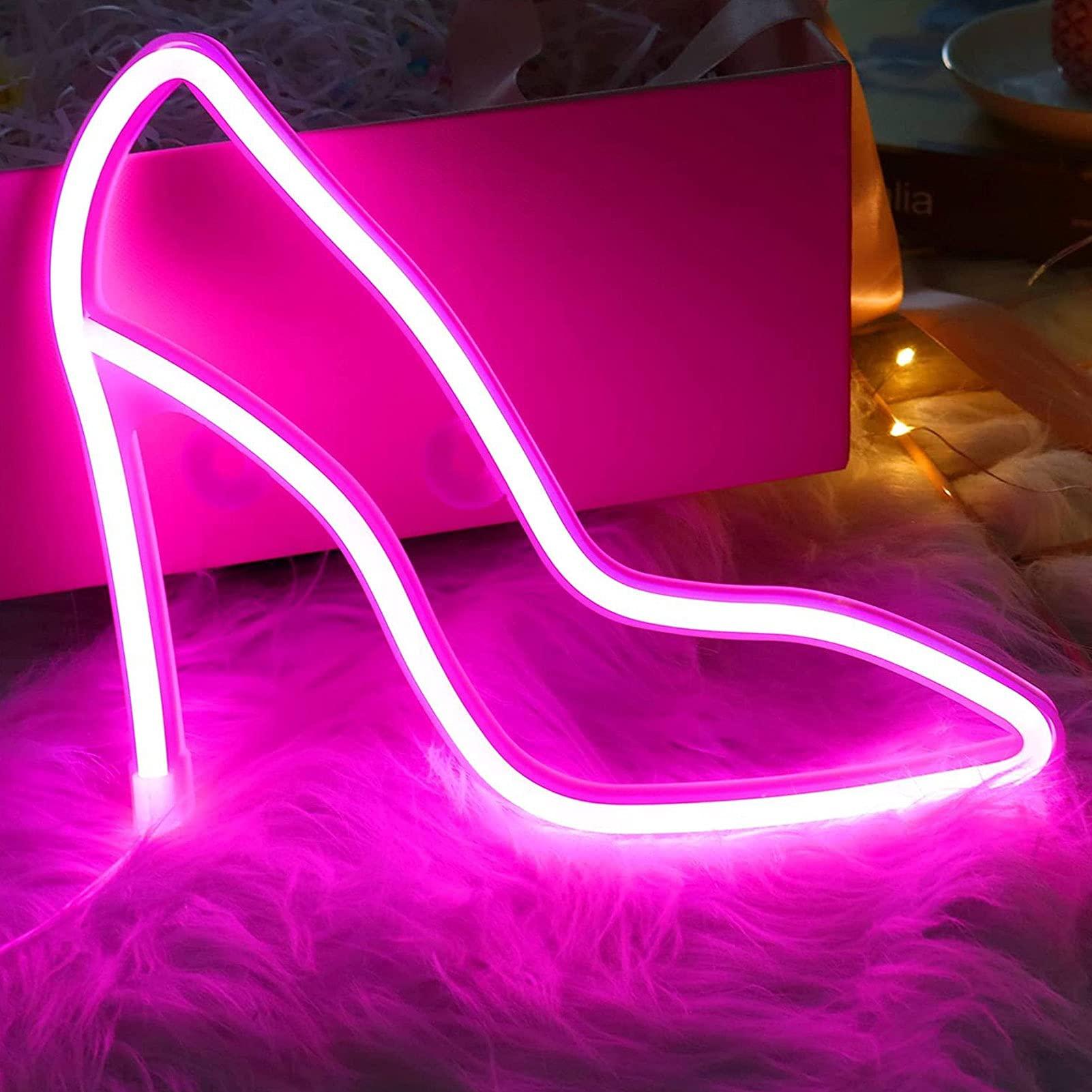 Futuristic glam: LED details, LED heels, and glowing accessories