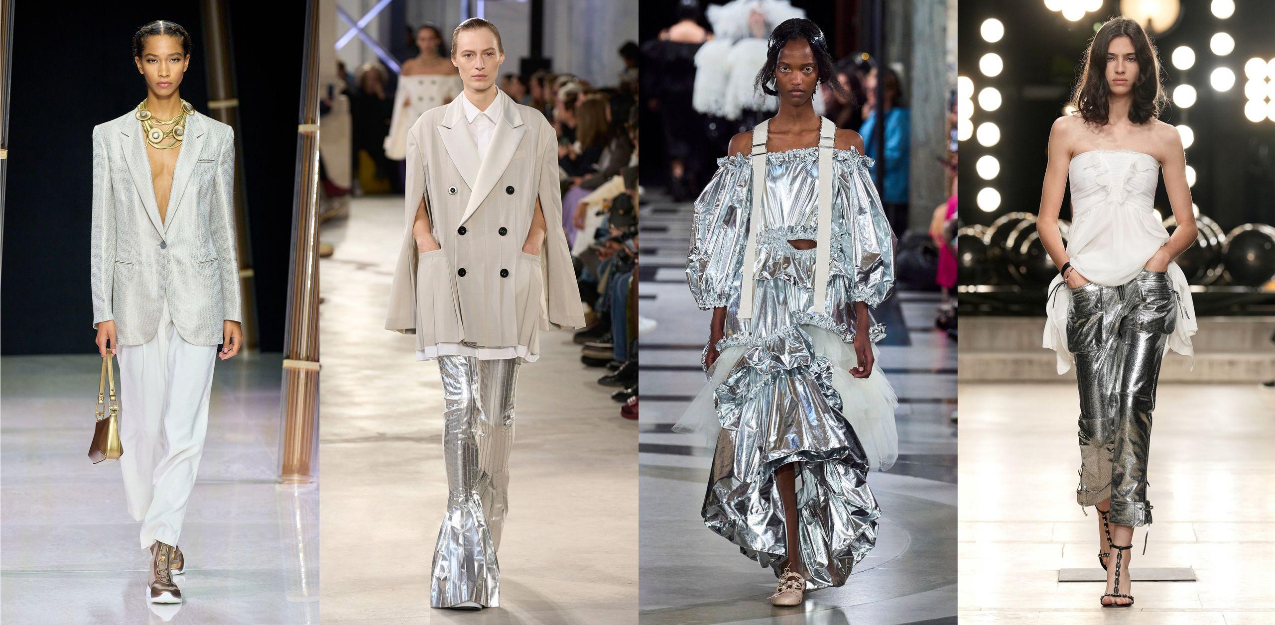 Metallics, mesh, and mixed textures: what’s trending now