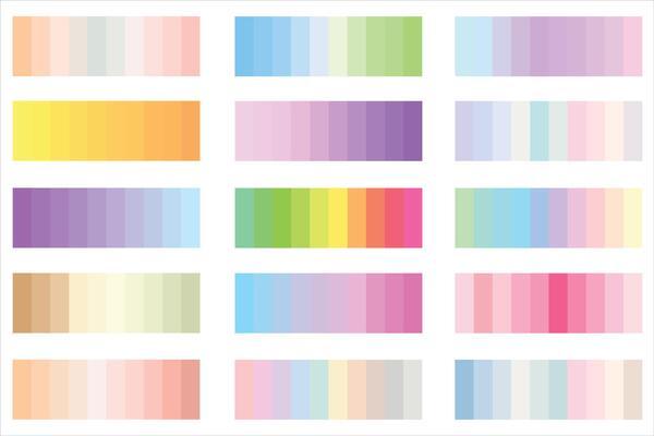 Color palettes making waves: pastels with sharp accents