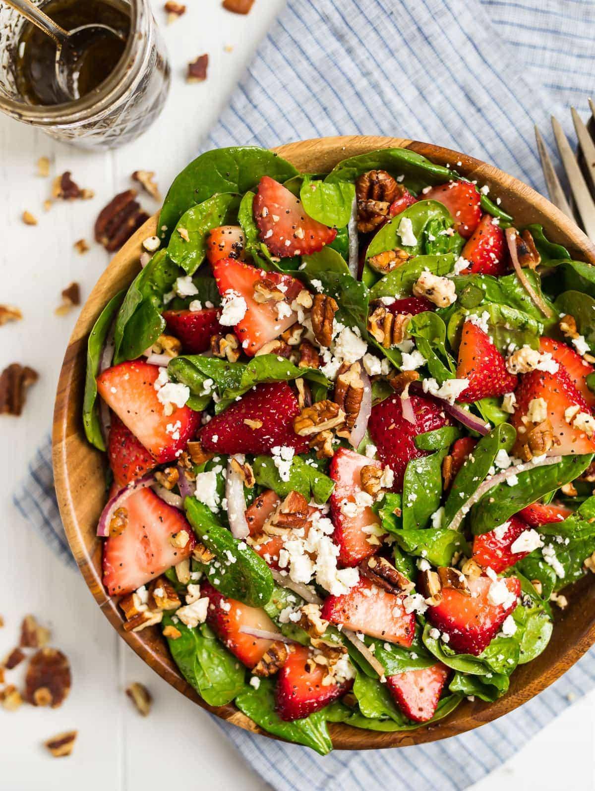 Fresh Strawberry Spinach Salad