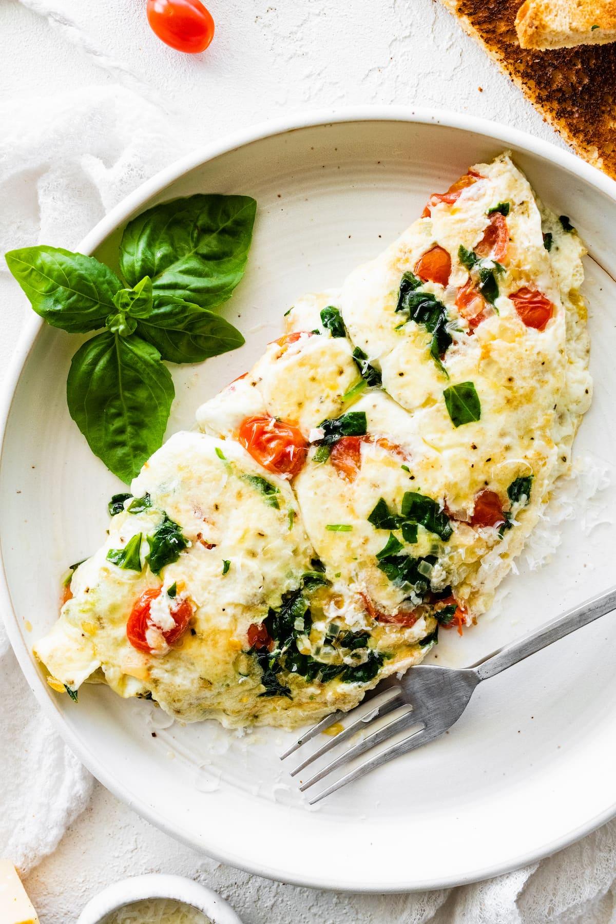 Spinach & Feta Egg White Omelet