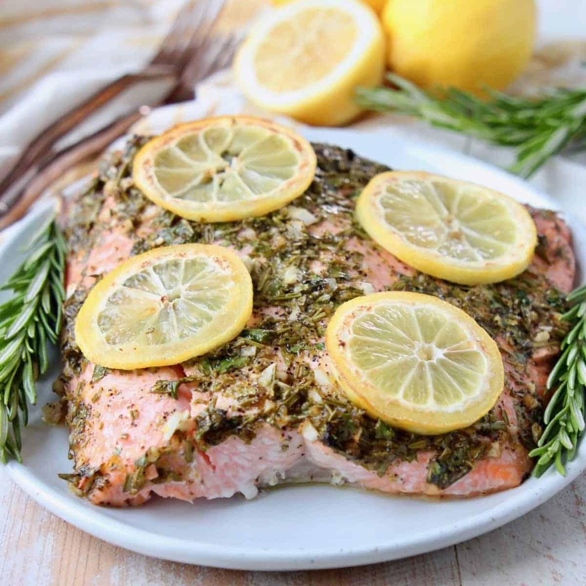 Grilled Lemon Herb Salmon