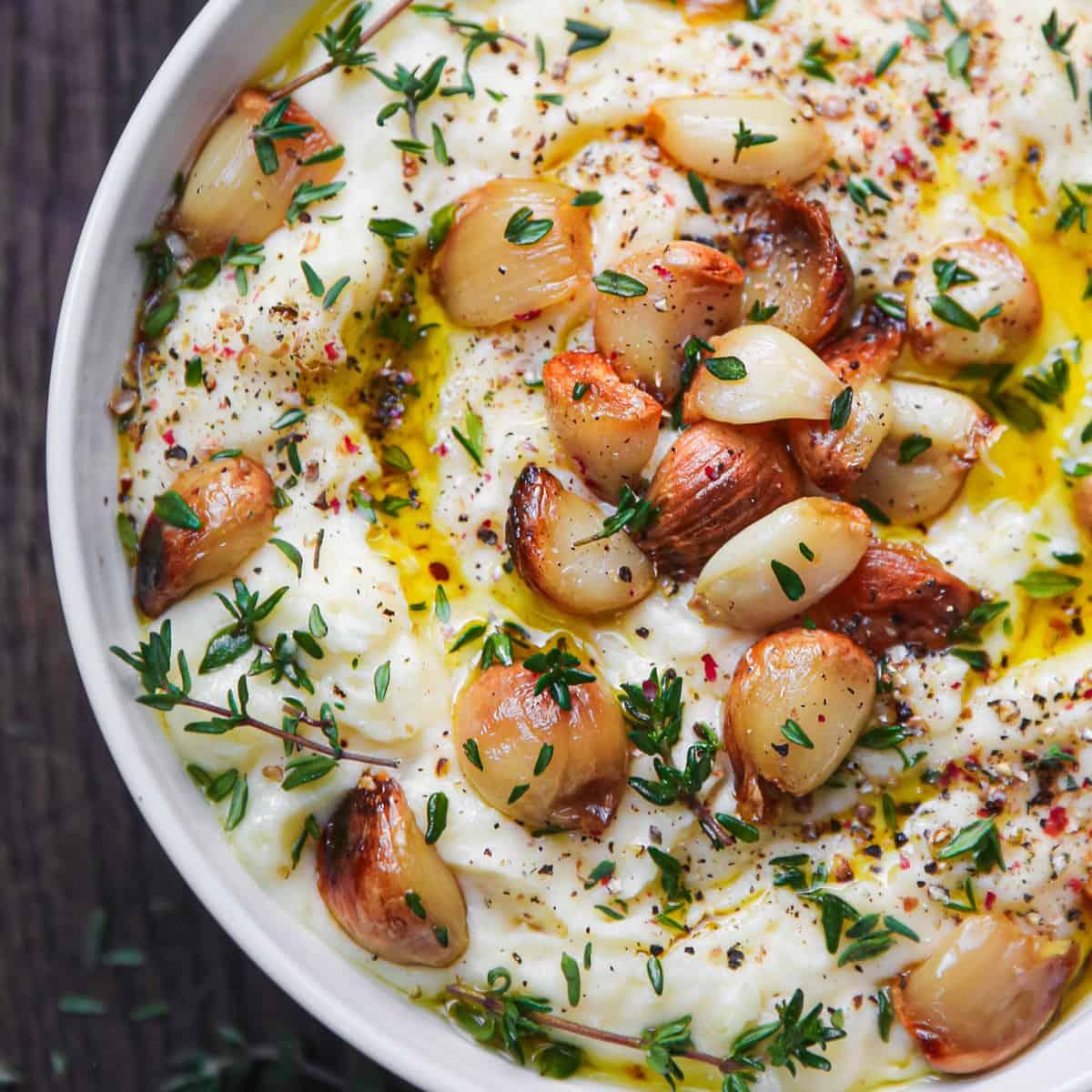 Roasted Garlic Cauliflower Mash