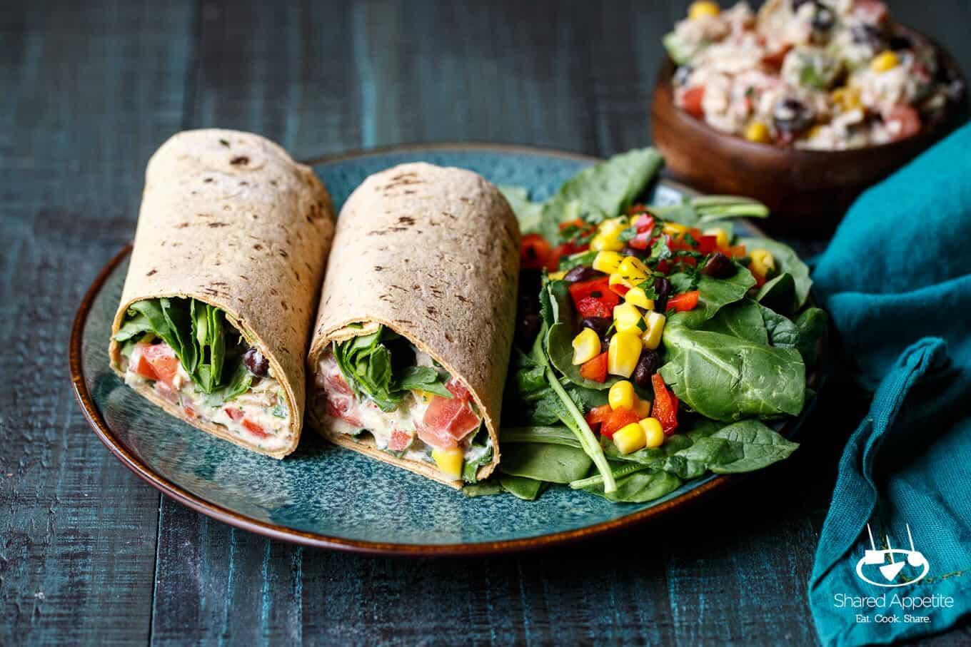 Avocado Tuna Salad Wraps
