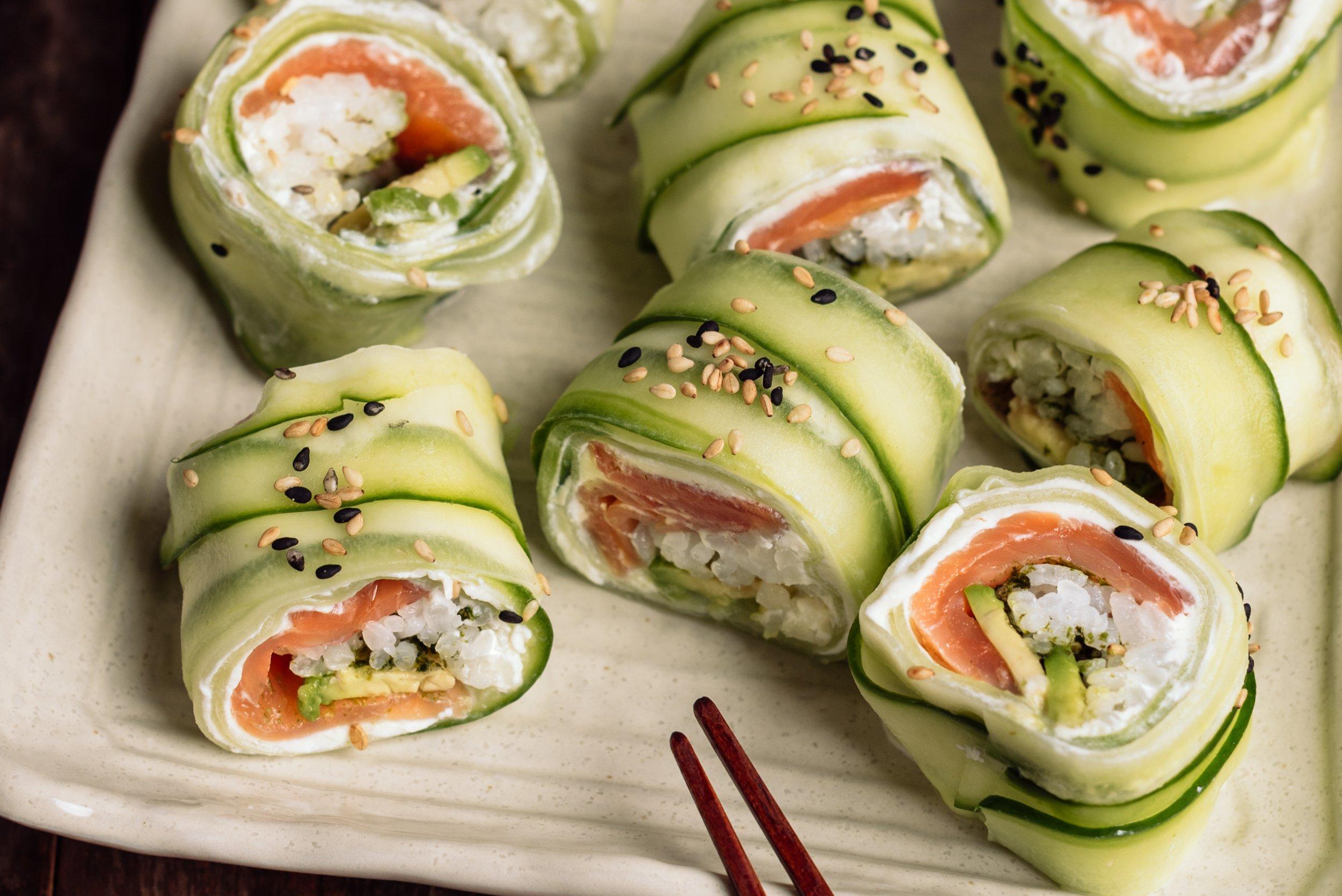 Cucumber & Hummus Wraps