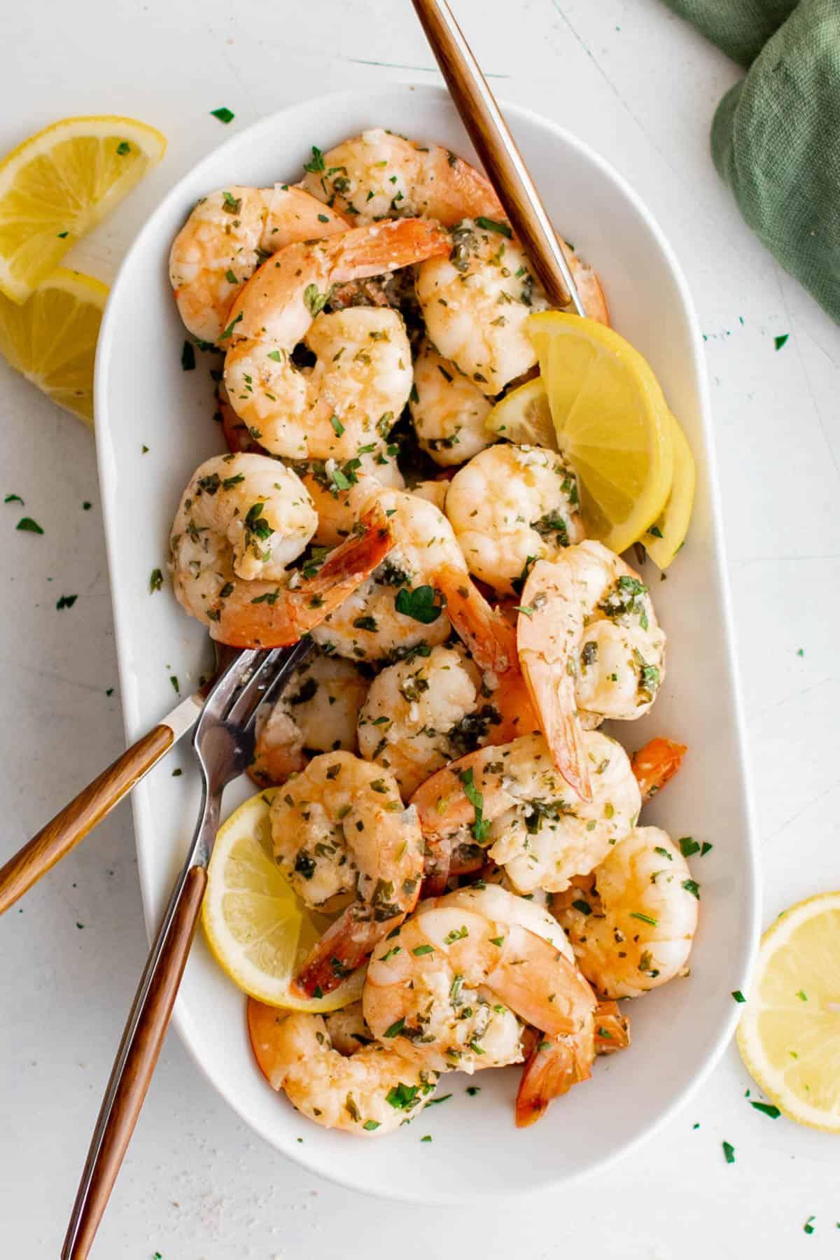 Broiled Lemon Garlic Shrimp