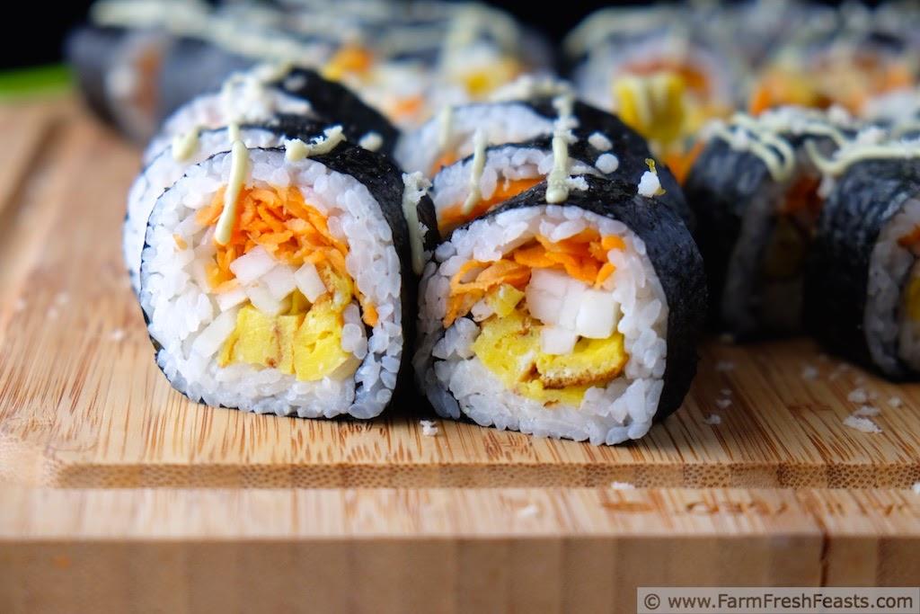 Carrot & Cucumber Sushi Rolls