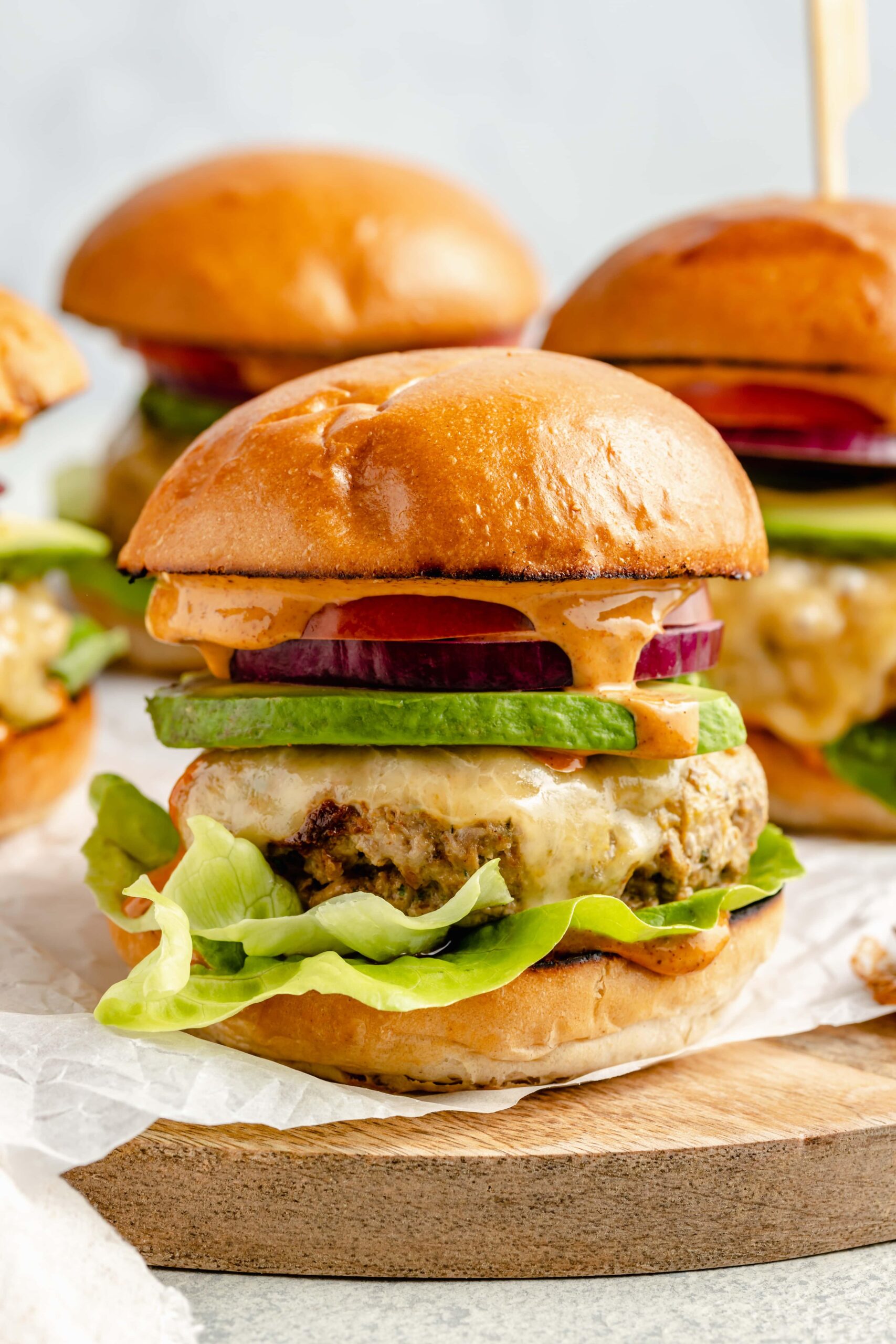 Grilled Turkey Burgers with Avocado