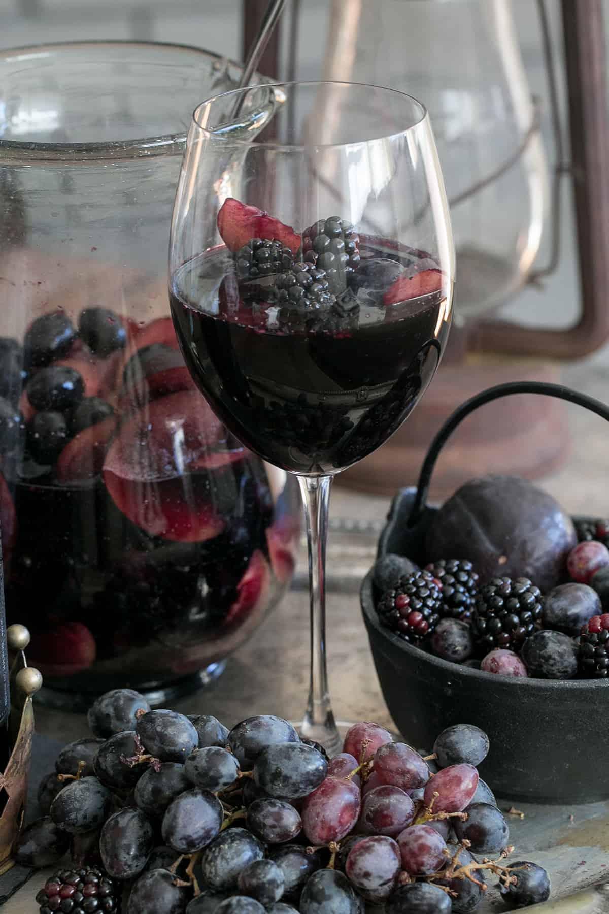Eerie Black Grape Juice Spritzer