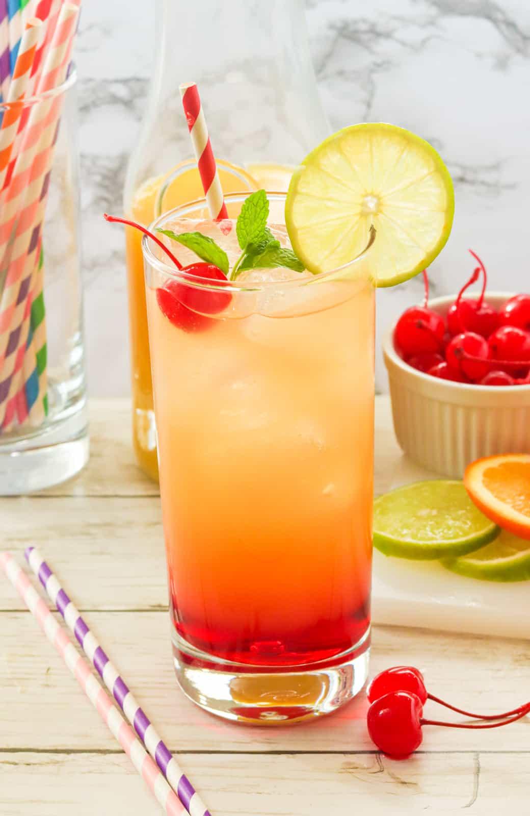Bloody Shirley Temple (grenadine & soda)