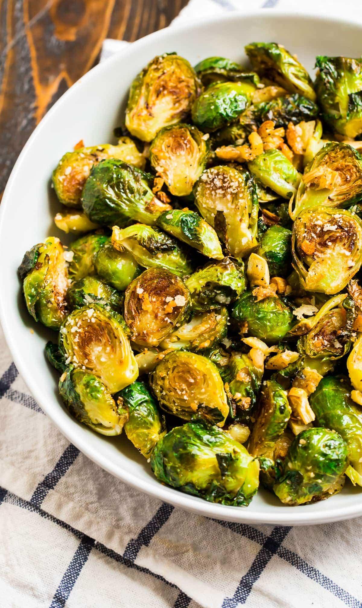Roasted Brussels Sprouts & Garlic