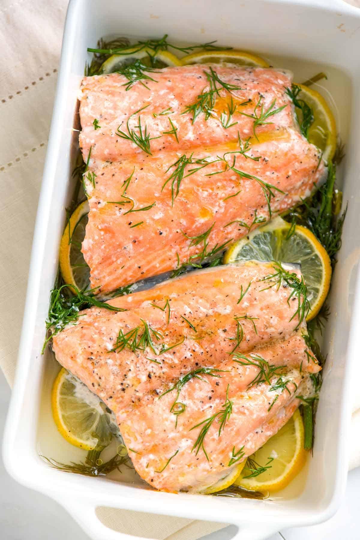 The Best Grilled Salmon with a Lemon and Dill Marinade.