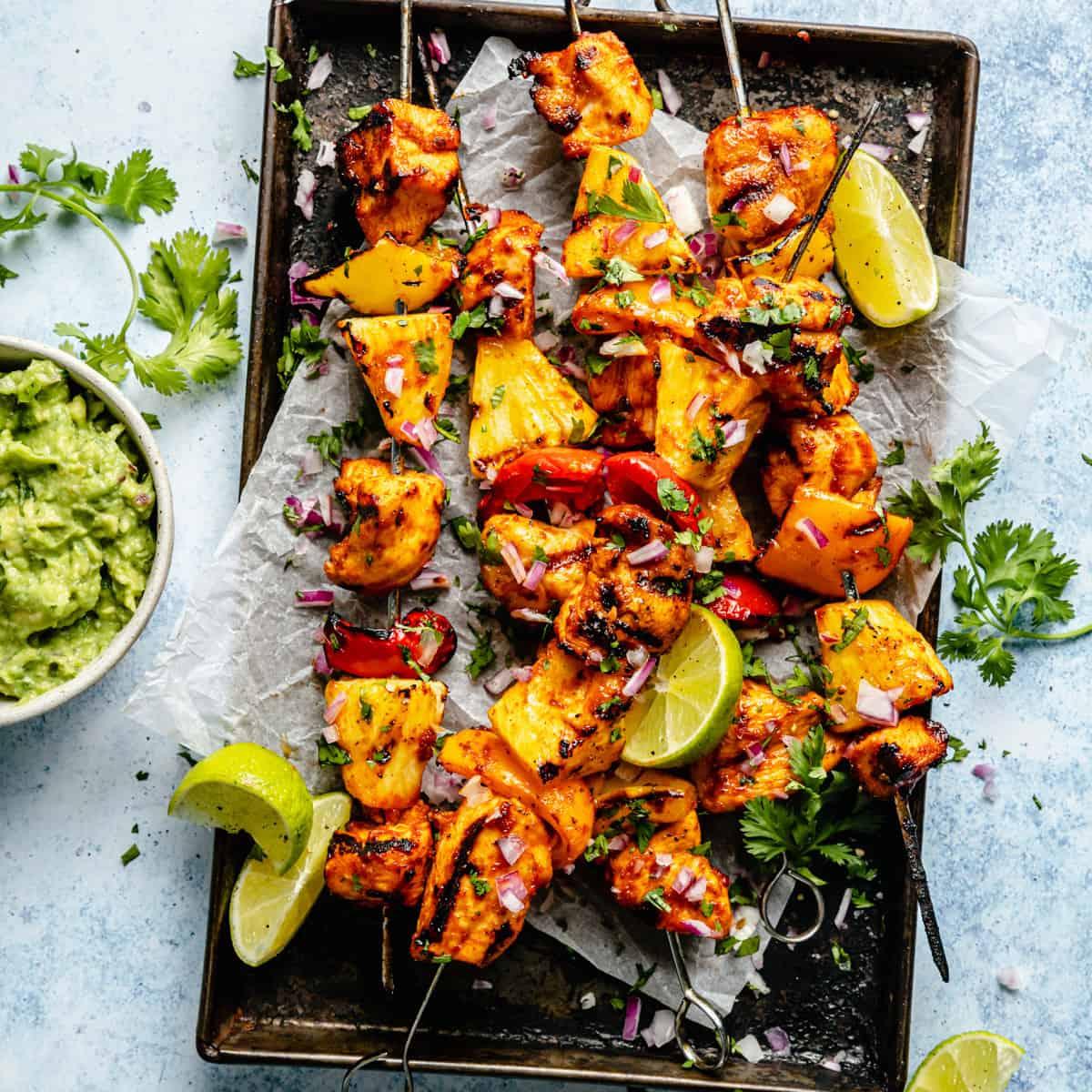 Grilled Pineapple Chicken Skewers