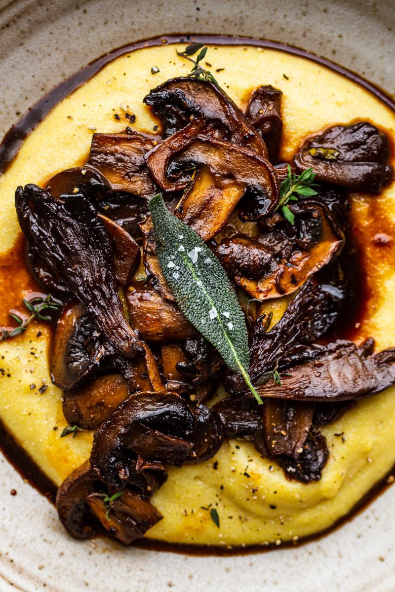 The Ultimate Braised Short Ribs Over Creamy Polenta.