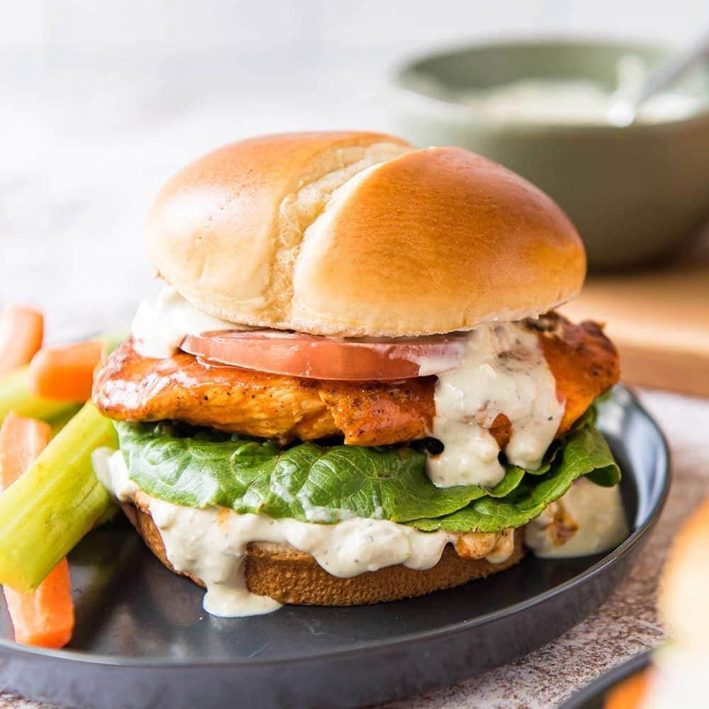 The Ultimate Weekend Lunch: Crispy Buffalo Chicken Panini.