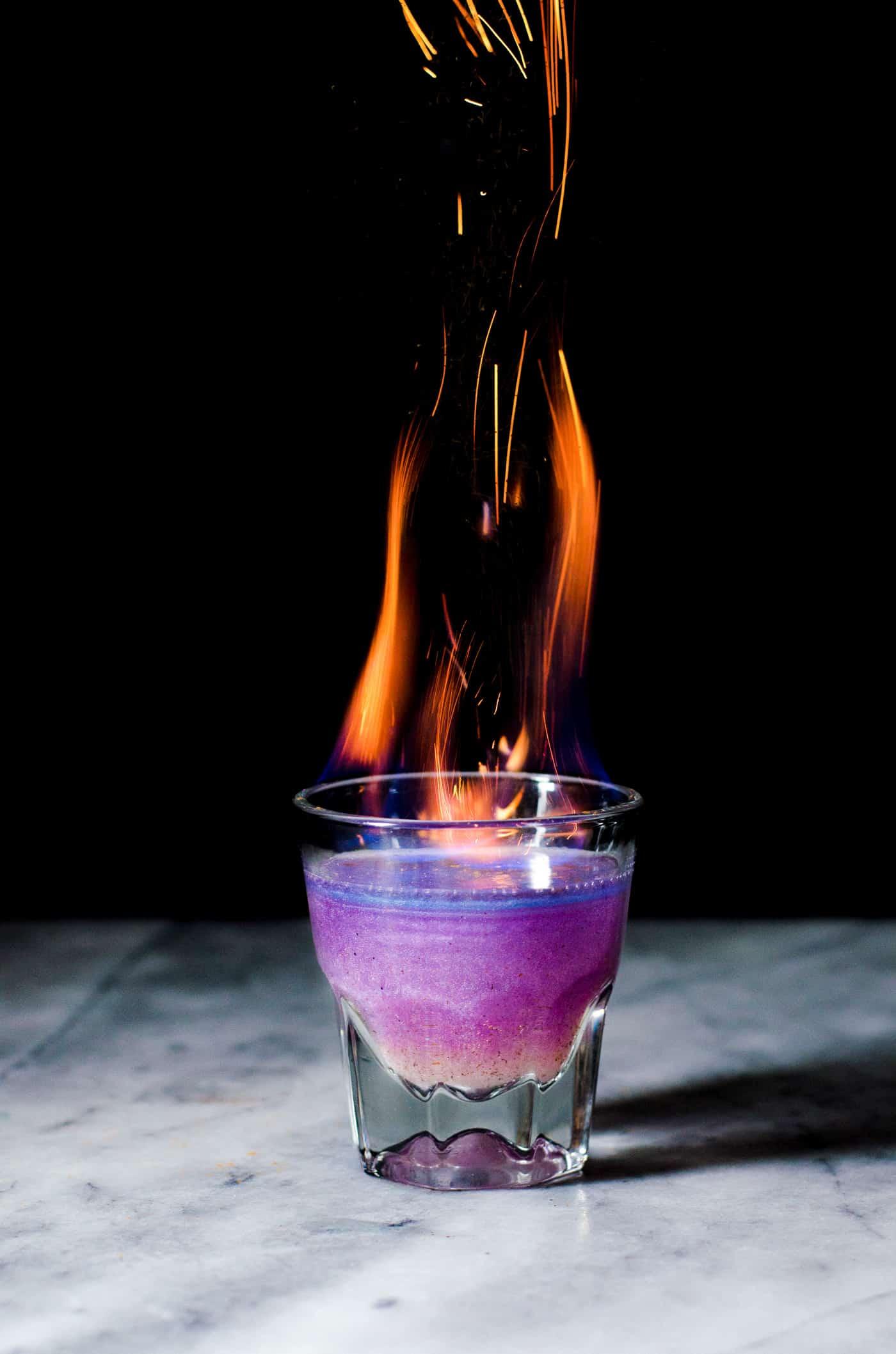Flaming Sapphire Shot