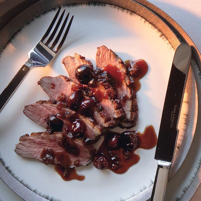 A Showstopper Main: The Perfect Pan-Seared Duck Breast with Cherry Sauce.