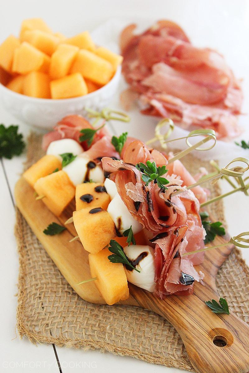 The Two-Minute Lunch: “Prosciutto Boats” with Melon and Mozzarella.