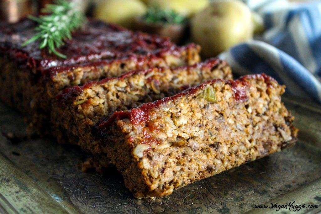 The Ultimate Vegan “Meatloaf” Made with Lentils and Walnuts.