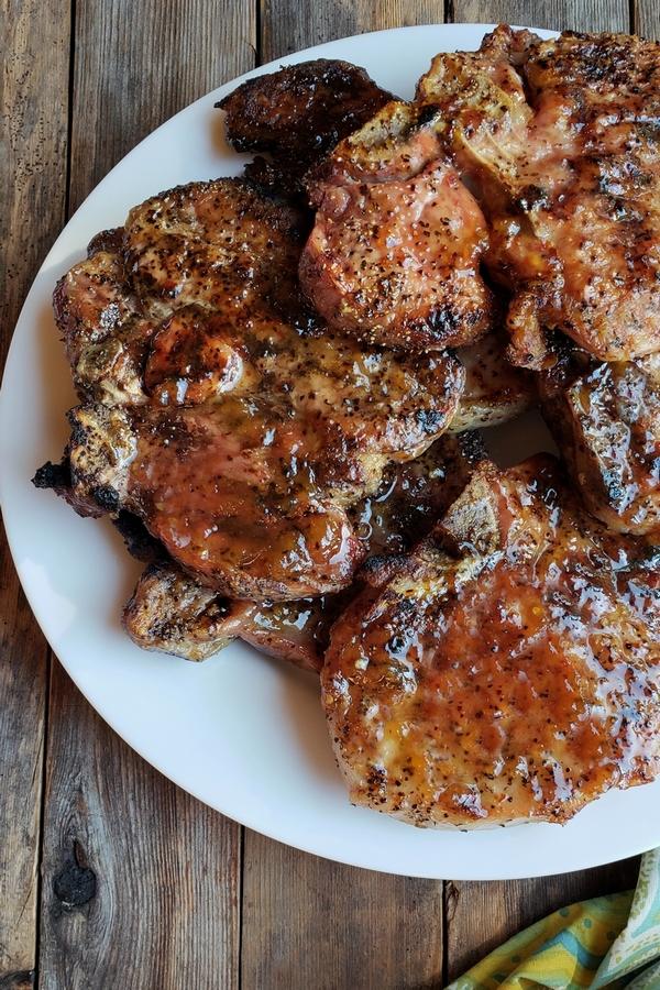 Grilled Pork Tenderloin with a Spicy Peach Glaze.
