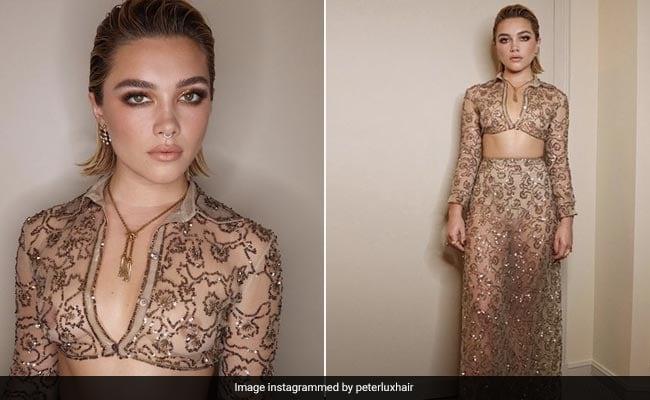 Florence Pugh Hits Paris Fashion Week in Unexpected Color