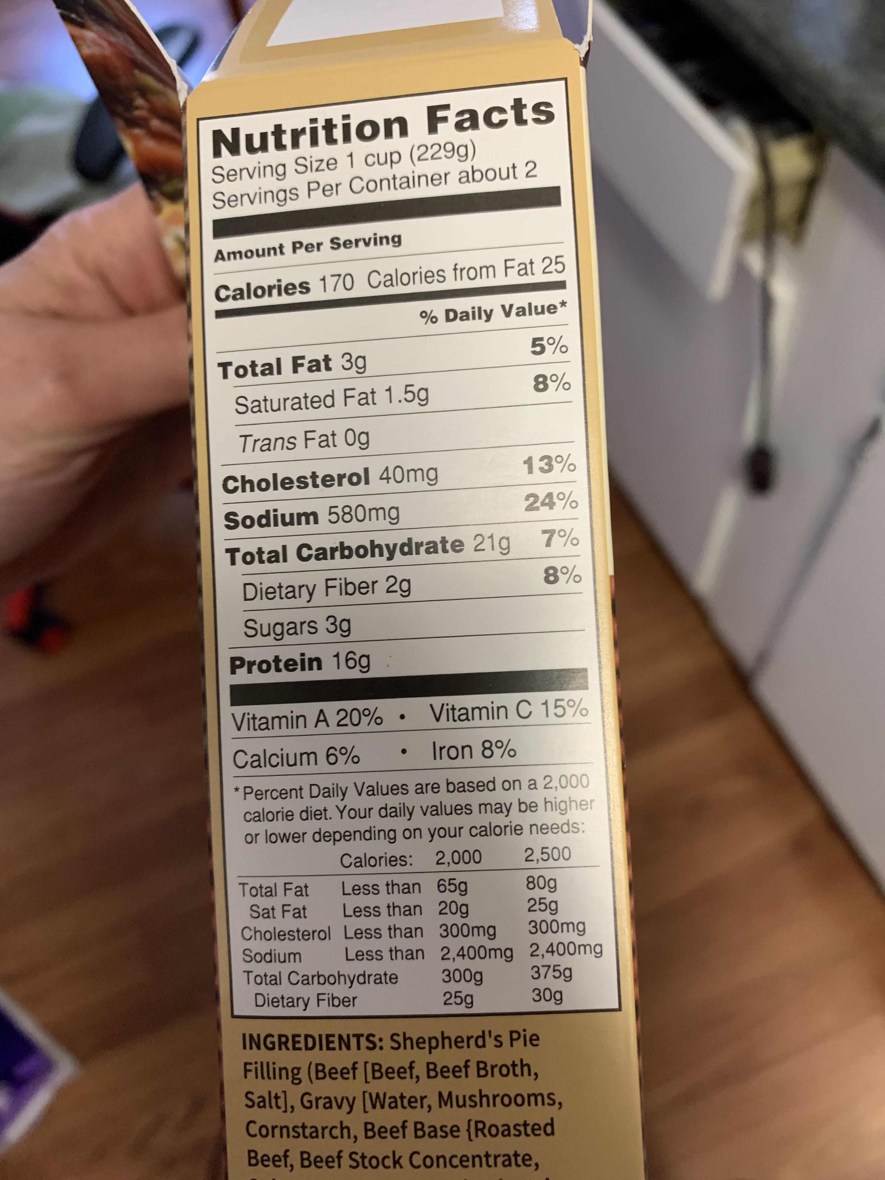 Nutrition Facts::