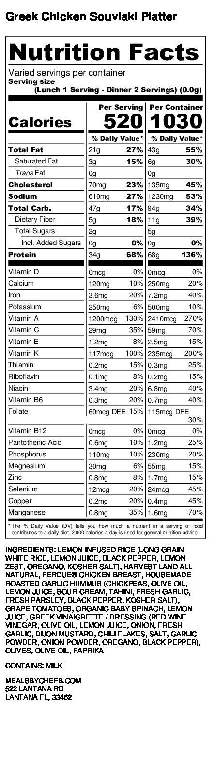 Nutrition Facts::