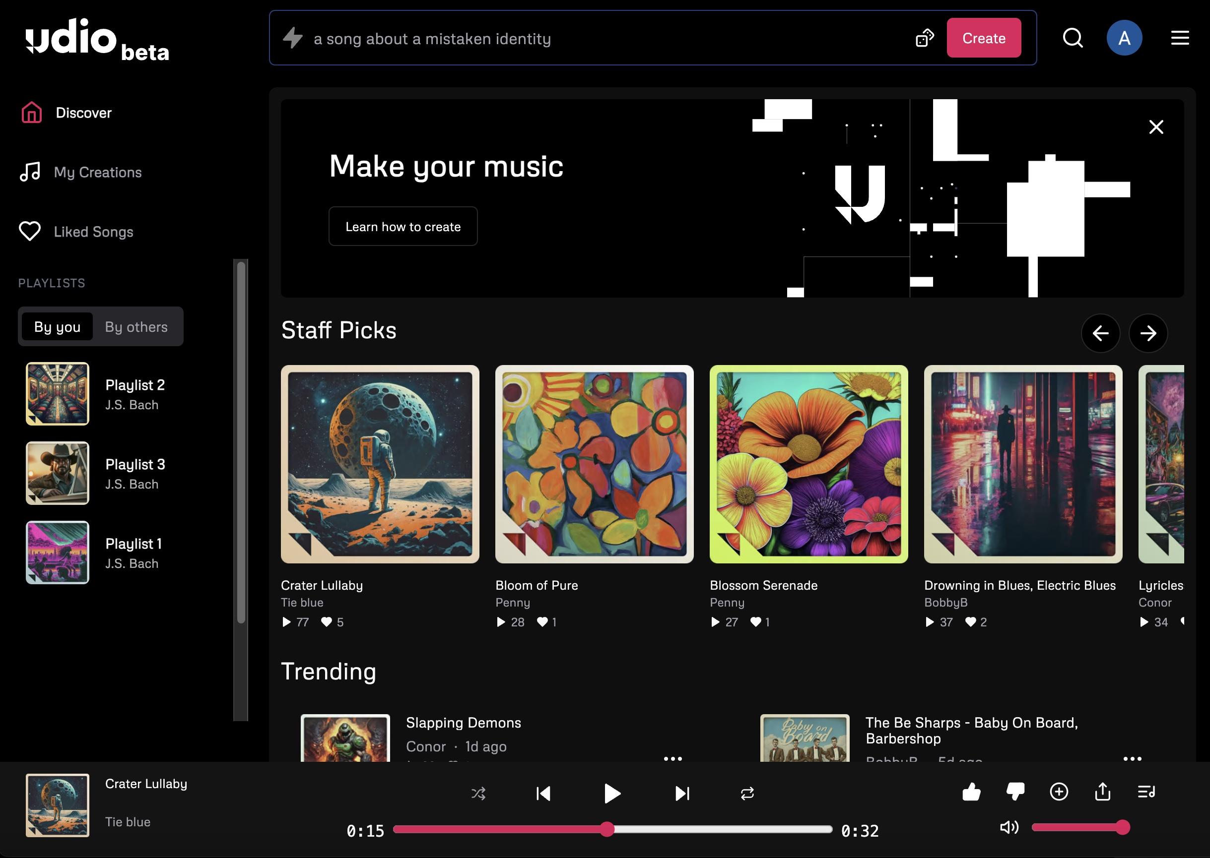 Remix and Reimagine your favorite songs with AI: Reimagine your favorite song in a new genre, blend it with a different artistic style, or begin experimenting with covers. The limit is your imagination!