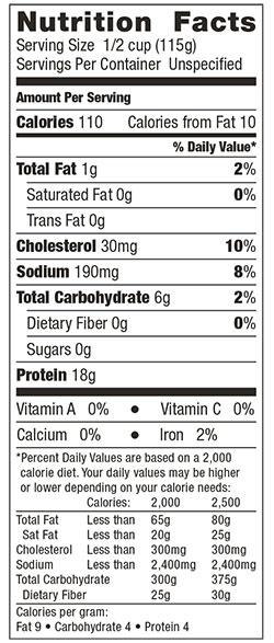 Nutrition Facts::