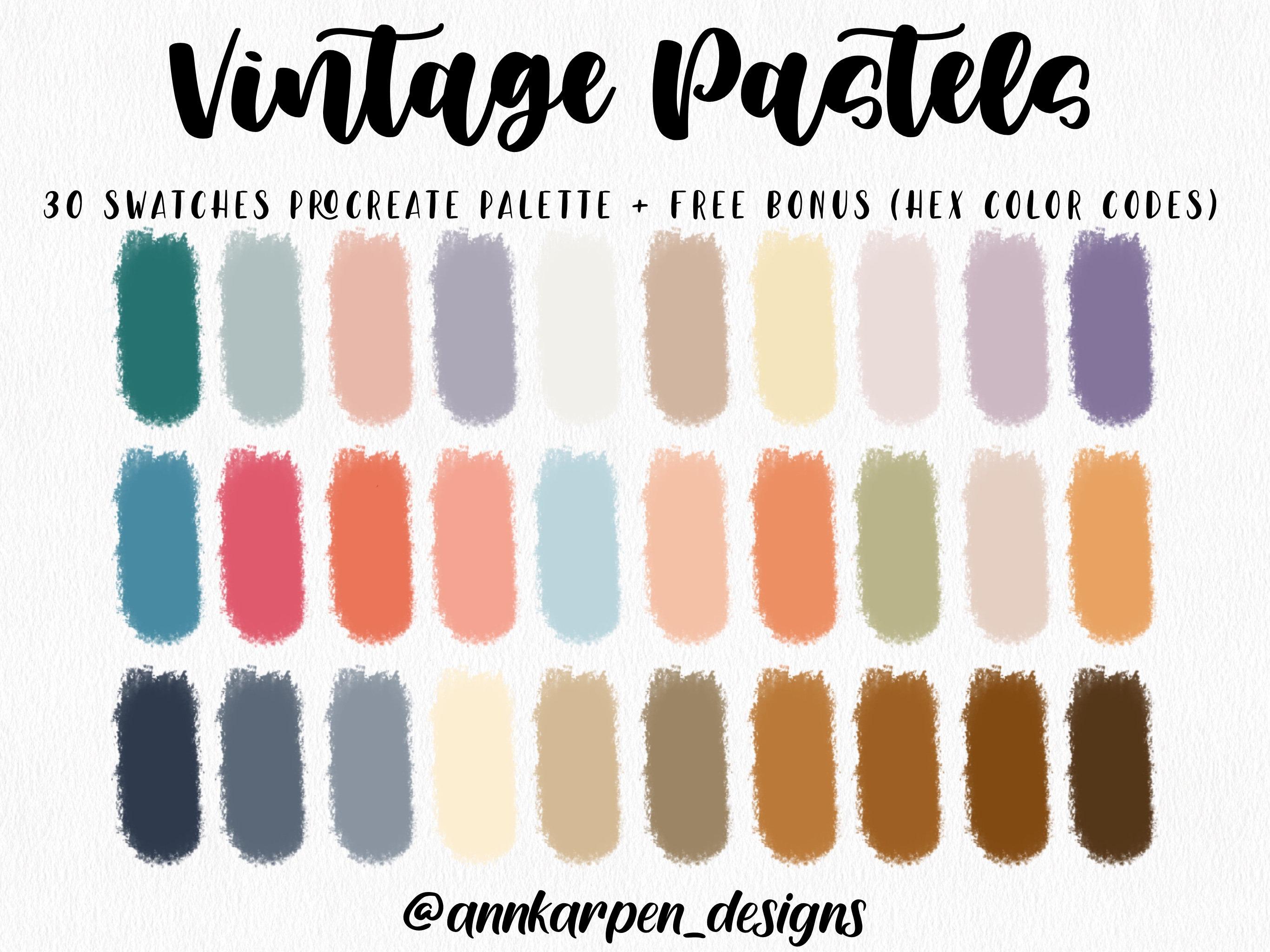 1) Retro Pastels: Embracing a nostalgic vibe, this palette features soft shades of mint green, baby pink, and buttery yellow. It's perfect for capturing the essence of the '80s and '90s, making any outfit or room feel like a throwback treasure